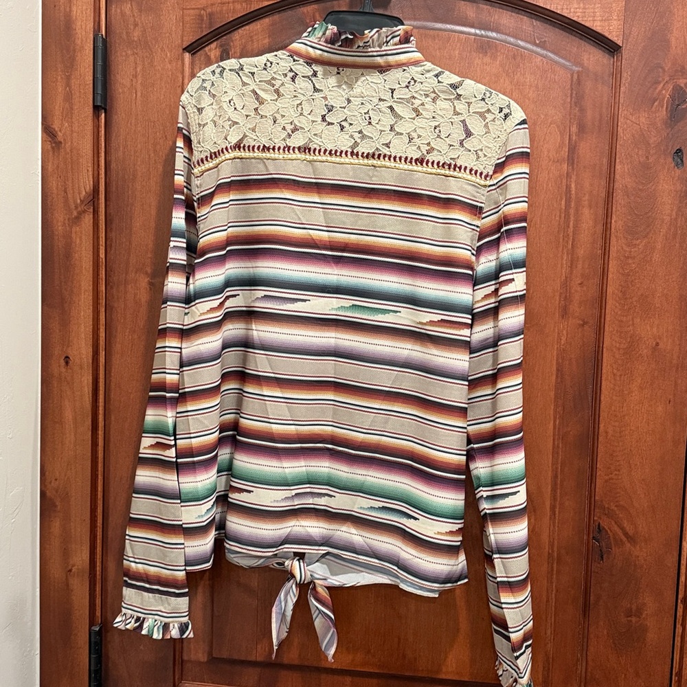 Double D Ranch Multicolor Ruffled Blouse - Picture 4 of 7